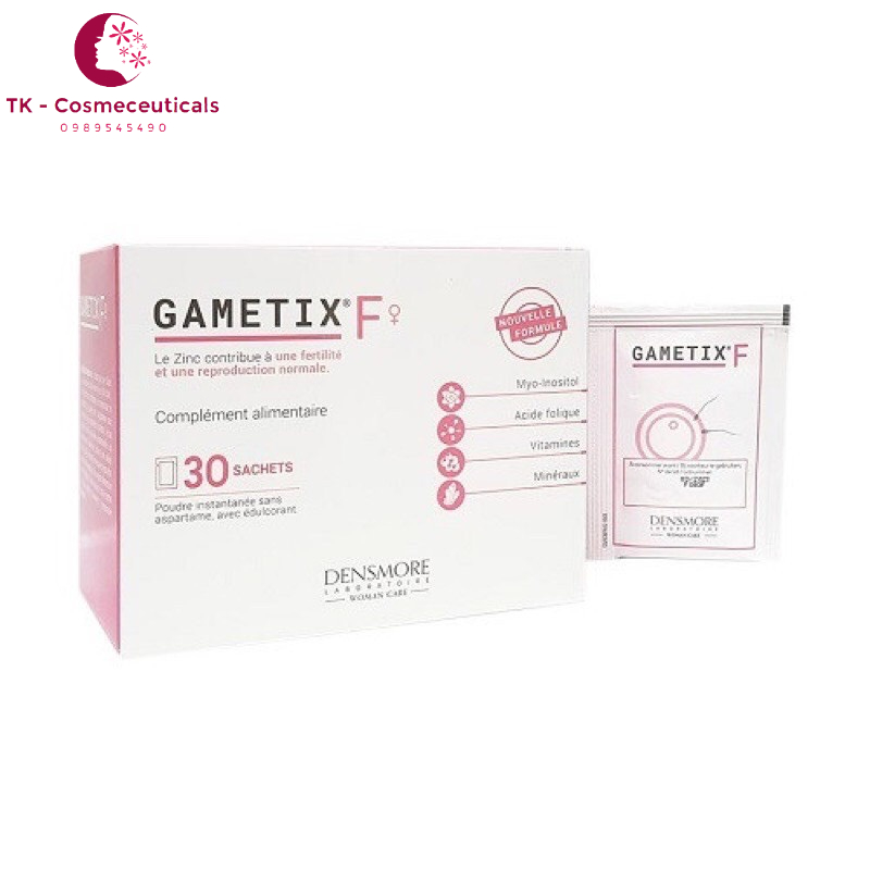 Gametix F / Gametix M Bổ Trứng Hỗ Trợ Sinh Sản, Điều Hoà Kinh Nguyệt, Tăng Khả Năng Thụ Thai - Hộp 30 Gói