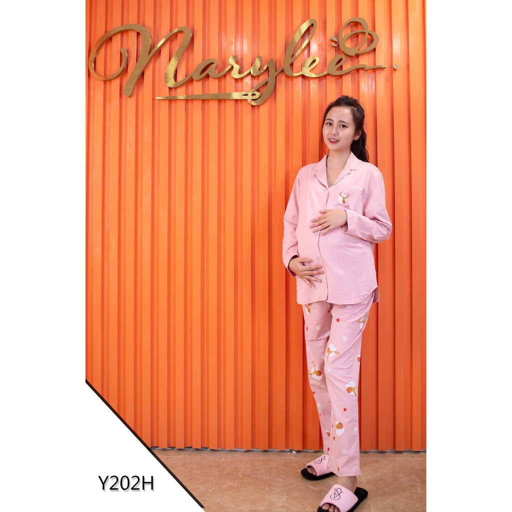 Bộ Bầu Mặc Nhà Trước Và Sau Sinh NARYLEE chất liệu cotton cao cấp kháng khuẩn chống tia UV an toàn mã NR-Y202