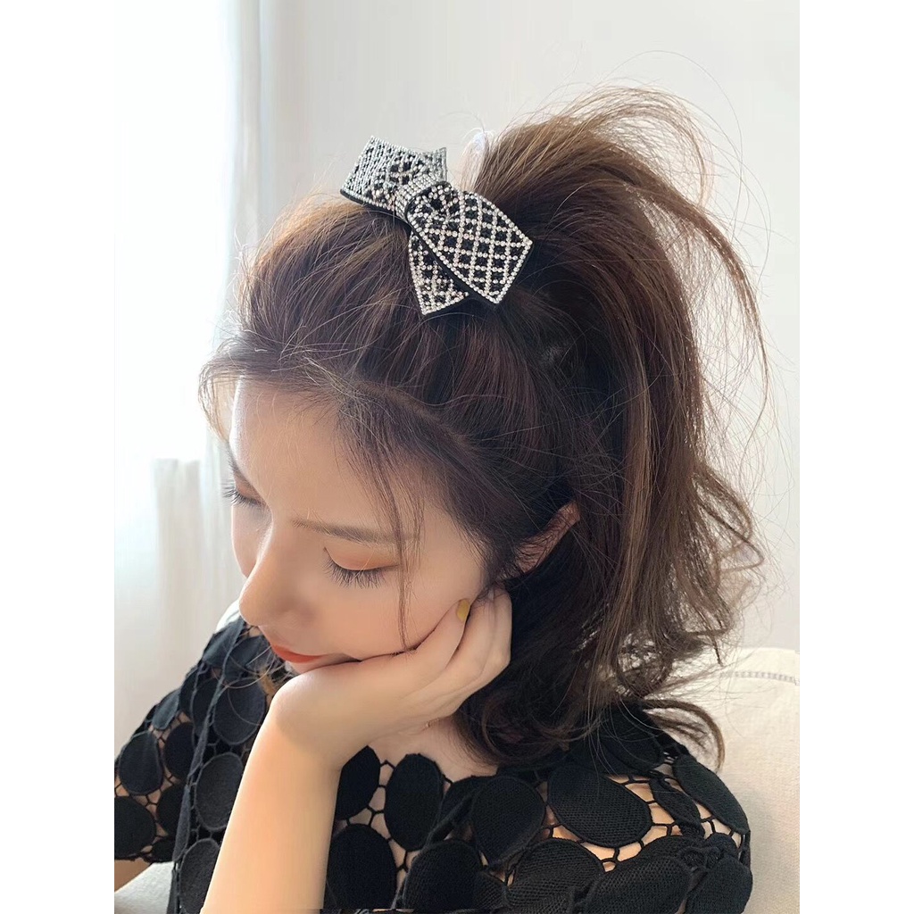 Kẹp Tóc Nơ Đính Đá Thời Trang Cho Nữ