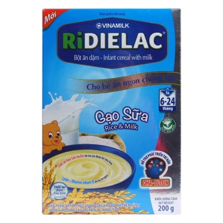 Bột ăn dặm RiDielac gạo sữa 200gr