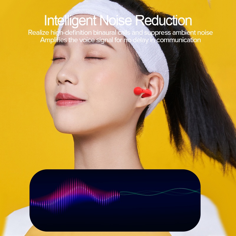 Tai nghe bluetooth 5.3 Tws QOOVI khử tiếng ồn HD tích hợp Mic kèm điều khiển cảm ứng cao cấp