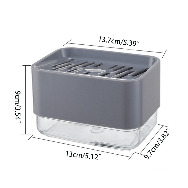 Bình Đựng Xà Phòng Kèm Giá Đỡ Bọt Biển Rửa Chén Tiện Dụng Cho Nhà Bếp