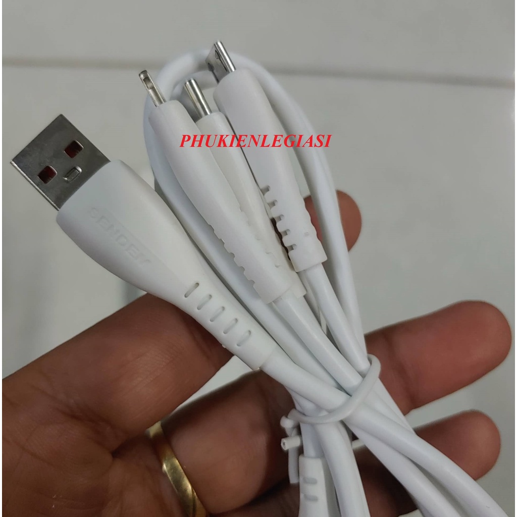 Cáp sạc 3 đầu Sendem M34 dòng 5A dài 1m2