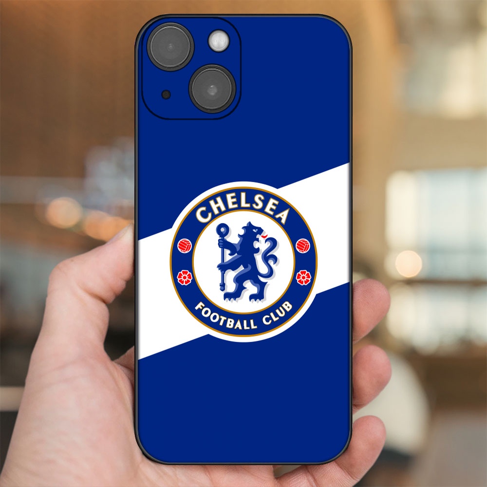 Ốp lưng iPhone 14 dẻo đen cạnh vuông in hình Chelsea FC