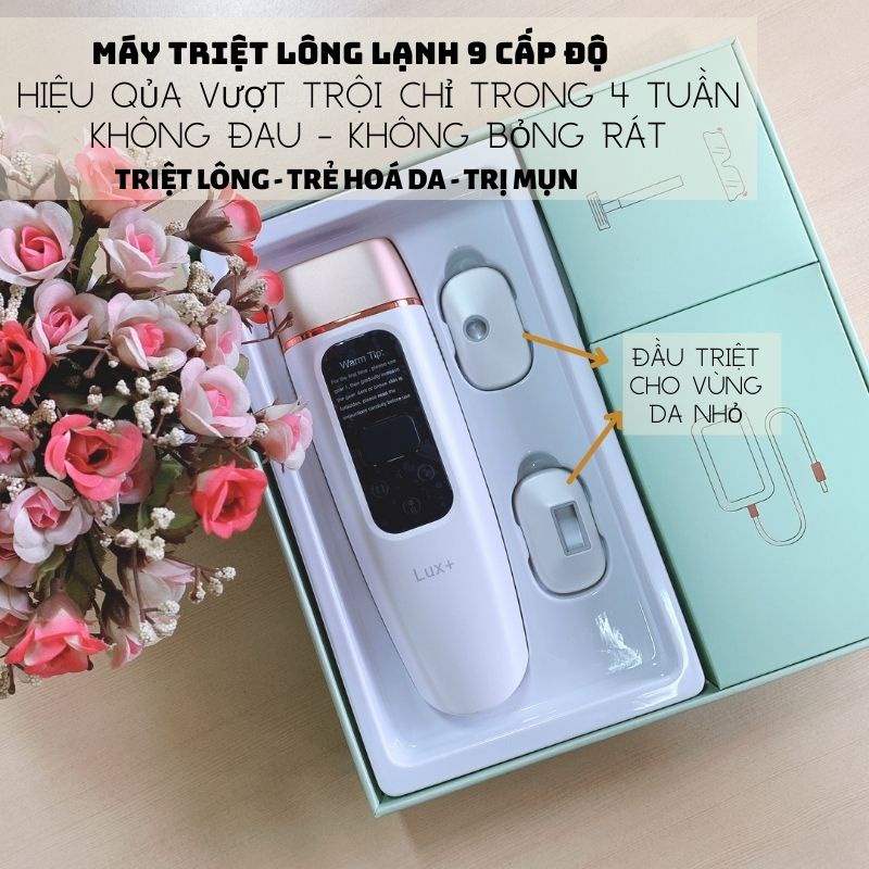 Máy triệt lông lạnh trẻ hoá da SATASILK 9 cấp băng lạnh không đau rát TRIỆT LÔNG TRẺ HOÁ DA