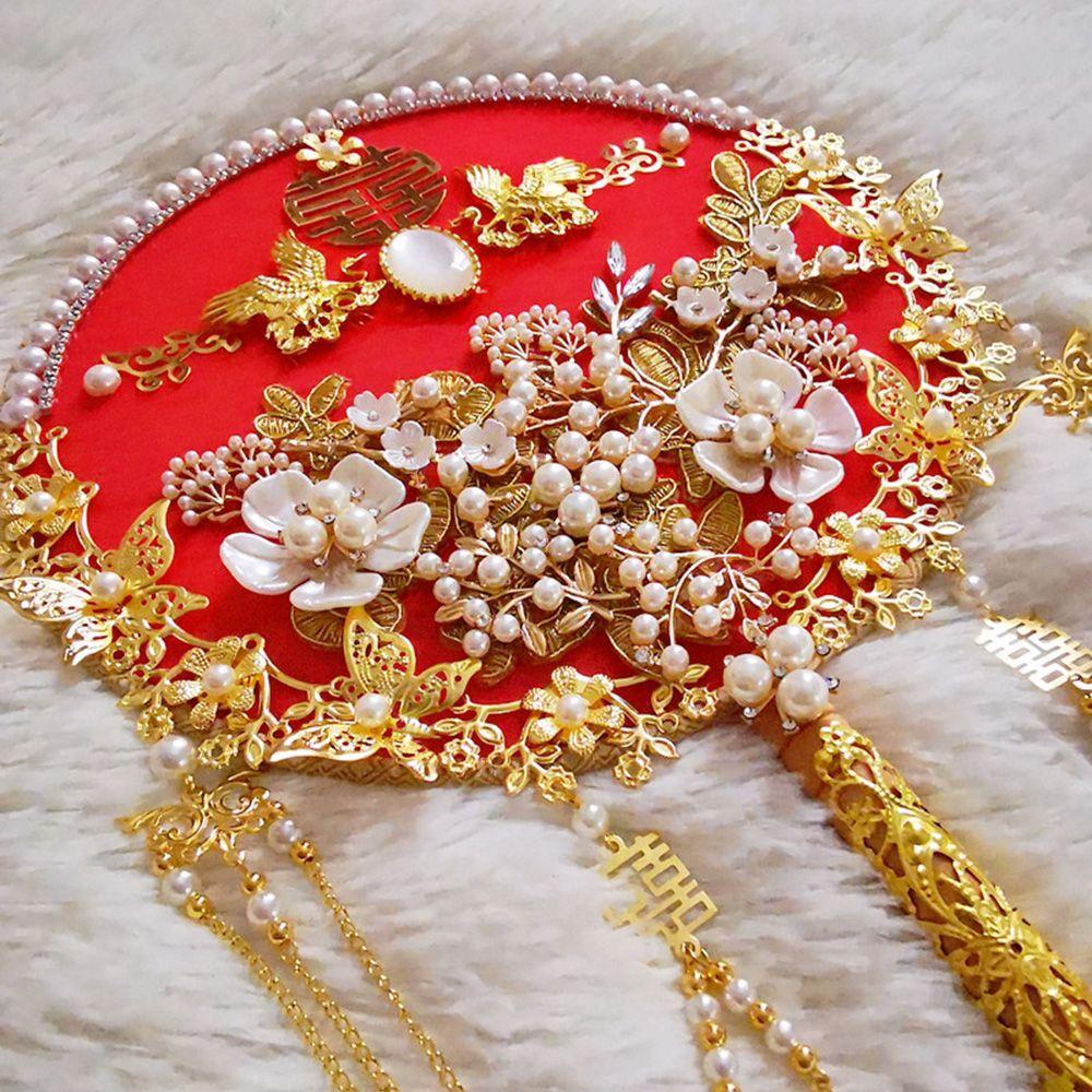 Quạt Tròn Cầm Tay Phong Cách Trung Hoa Cổ Điển Trang Trí Nội Thất