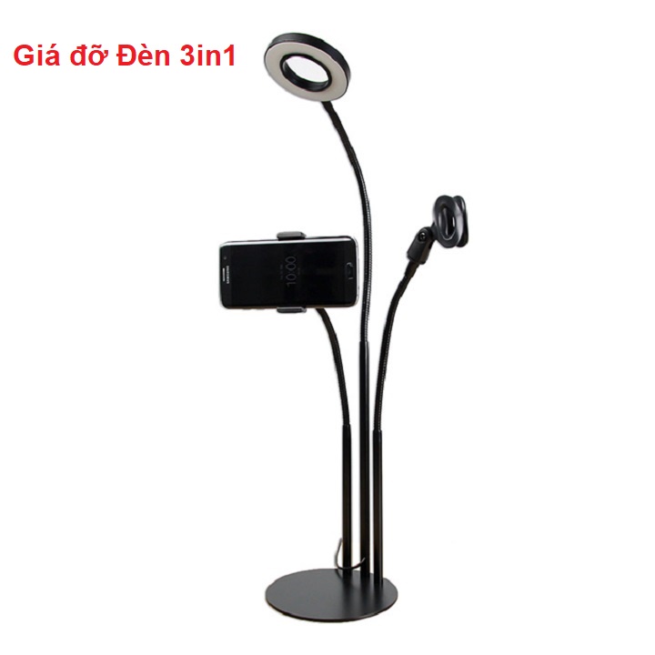 Micro C16 Bluetooth, Tặng Tai Nghe, Giá Đỡ Đèn 3in1 - Combo Mic C16 Livestream Hát Karaoke Giả Giọng Cực Hay - New 2022