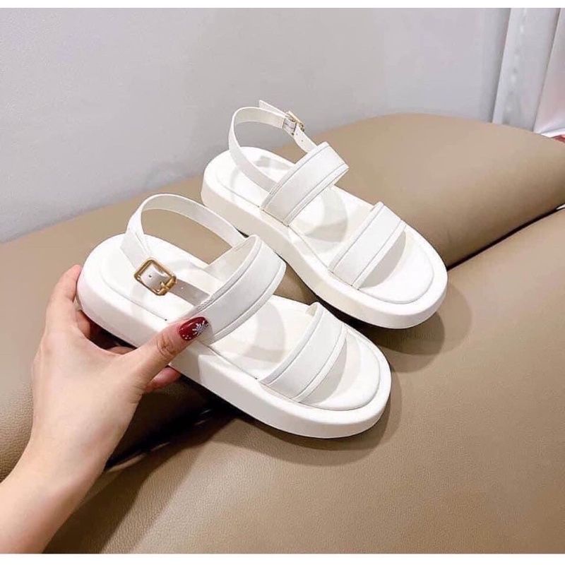 dép lê nữ quai ngang sandal CNK 2 quai cài mẫu mới