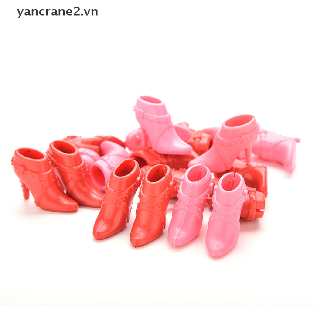 Bộ 10 Đôi Giày Cao Gót Màu Sắc Ngẫu Nhiên Dành Cho Búp Bê Barbie yancrane2.vn
