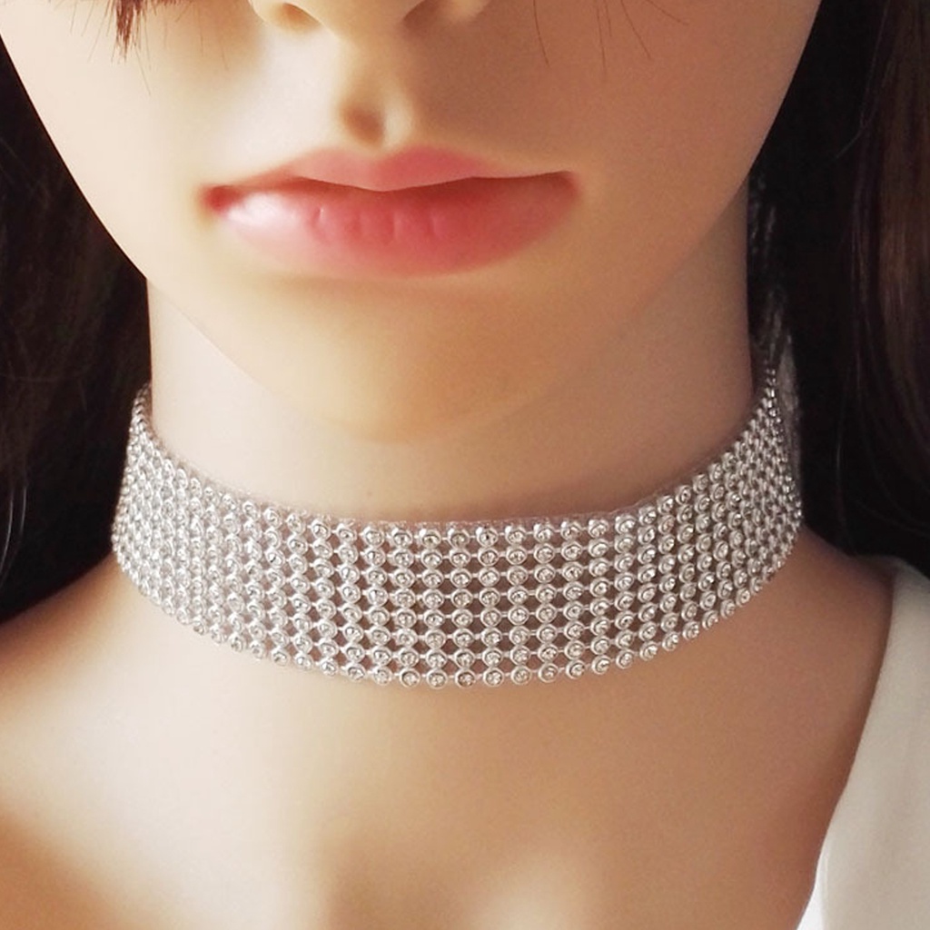 Vòng Cổ Choker Đính Đá Thời Trang Cho Nữ