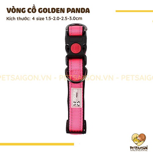 VÒNG CỔ PHẢN QUANG GOLDEN PANDA CHO CHÓ