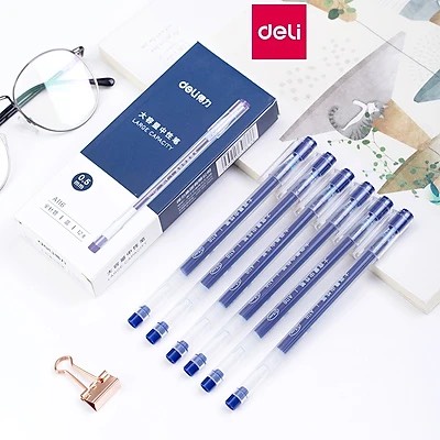 Bút gel Deli cute có nắp đậy A116  ngòi 0.5mm cao cấp - Bút mực gel - HOKAMI STORE