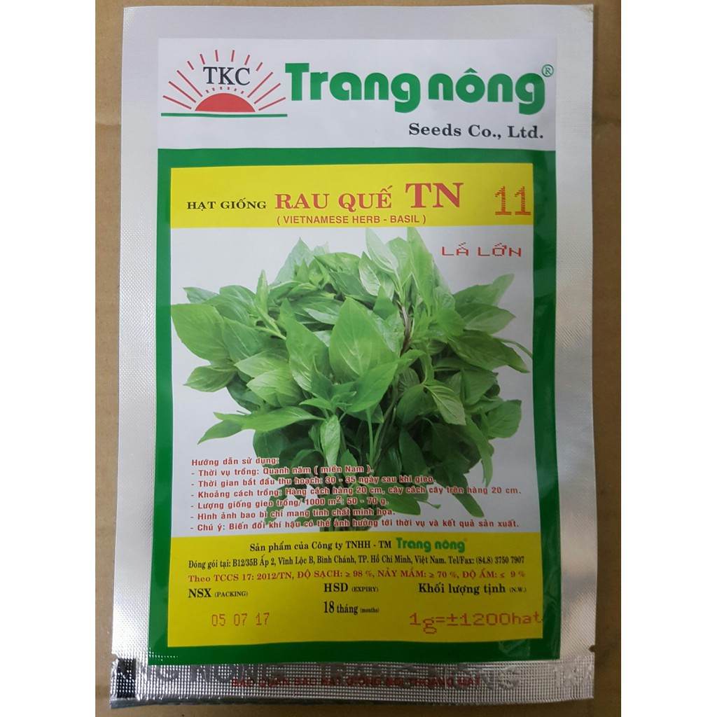 Hạt Giống Rau Quế Chịu Nhiệt