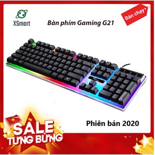 Bàn phím giả cơ GAMING G21 PRO 2020 đèn LED 7 màu độc đáo, chơi game trên máy tính, pc siêu tốt - XSmart