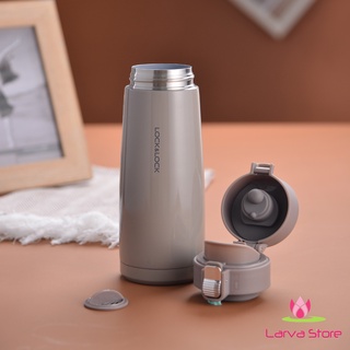Bình Giữ Nhiệt Inox 304 Macaron I.D Tumbler Lock&Lock LHC3246 450ml Màu Nâu- Larva Store