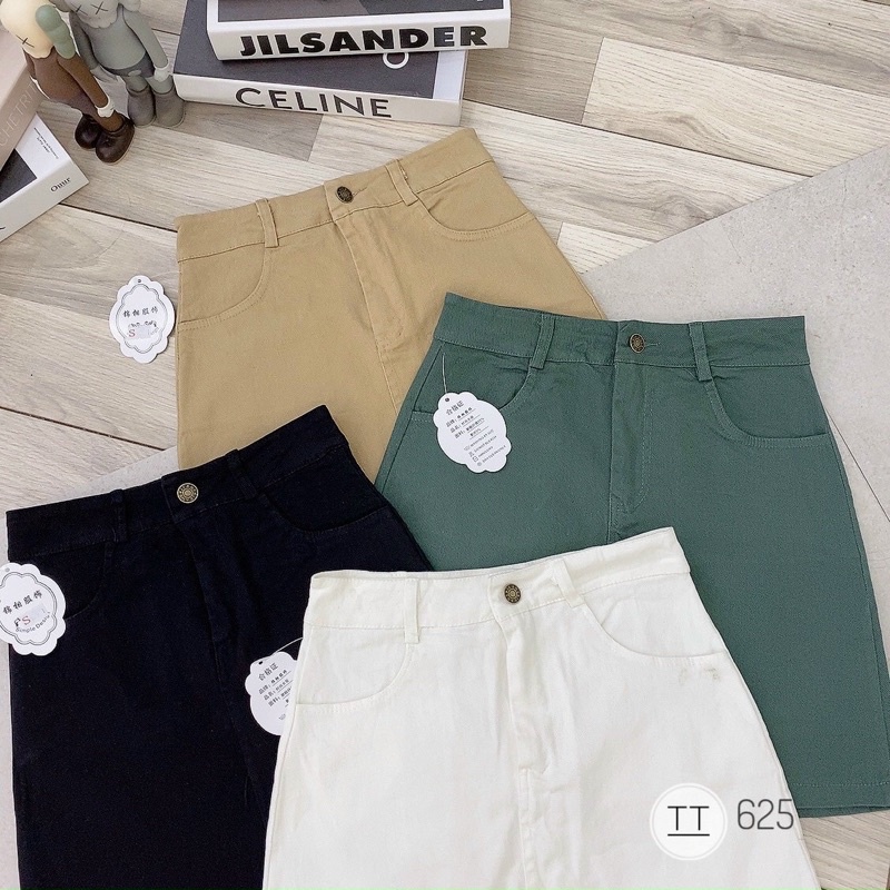 CHÂN VÁY A THÔ KAKI CO GIÃN DÁNG BASIC QUẢNG CHÂU MS17277