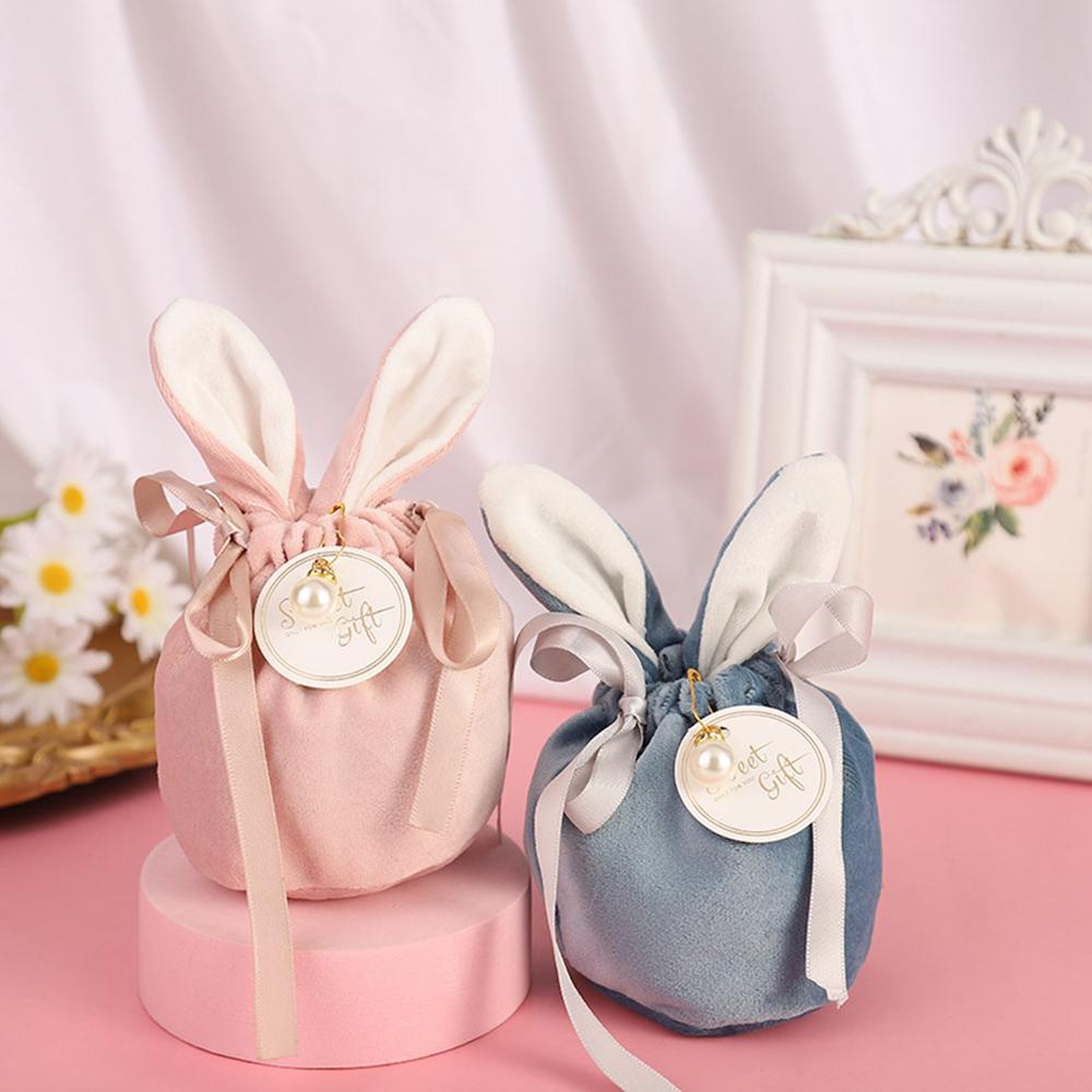 PEWANY Túi Dây Rút Đựng Trang Sức Hình Tai Thỏ Dễ Thương