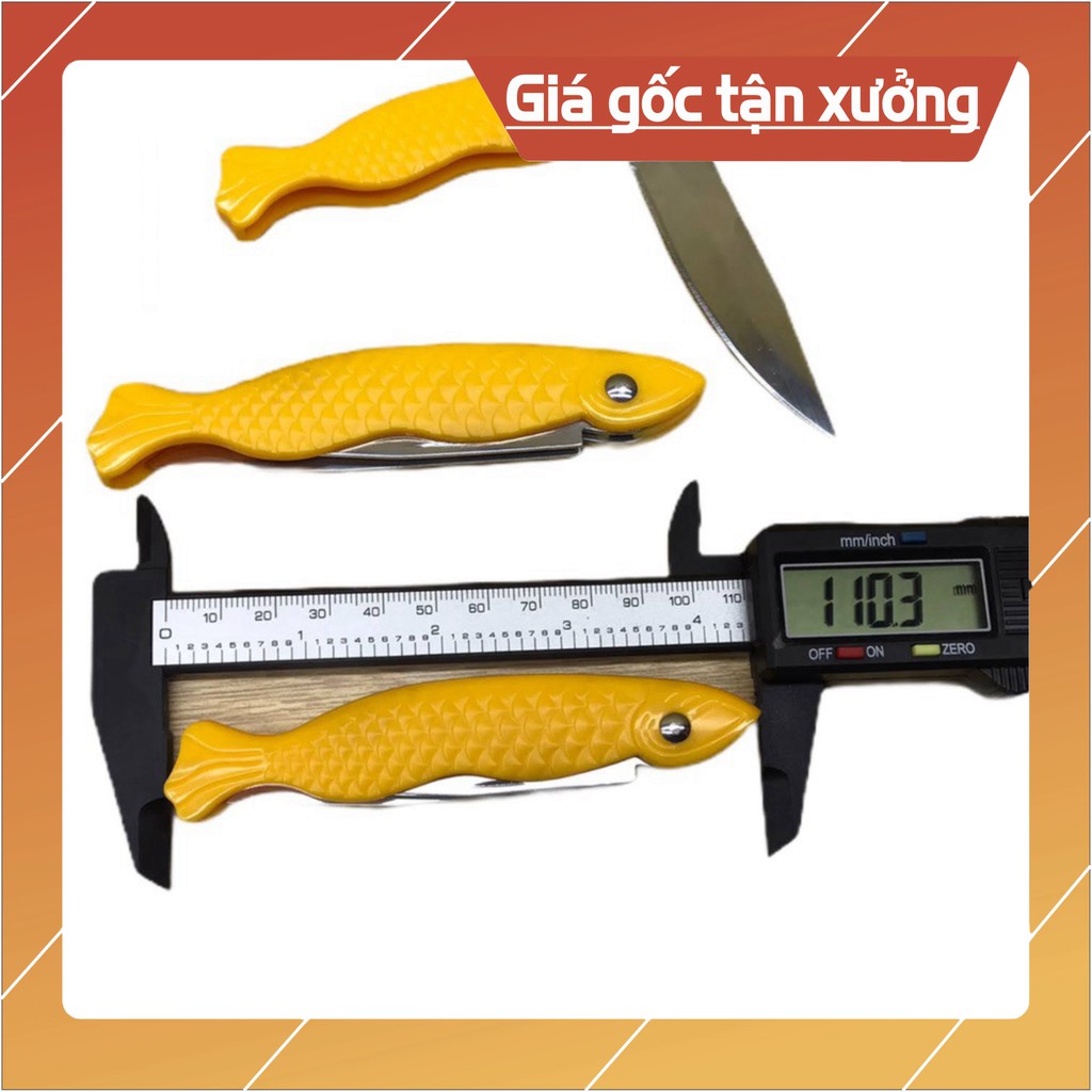 Dao xếp hình con cá 3 in 1 khui bia - dao - nĩa nhọn