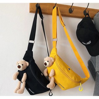 Túi đeo chéo trước ngực BH 452 hình chú gấu xinh xắn và dễ thương