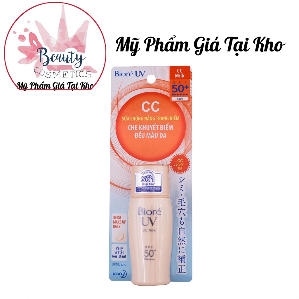 Sữa Chống Nắng Che Khuyết Điểm Làm Đều Màu Da Biore Cc Milk Spf50+ Pa++++ 30Ml