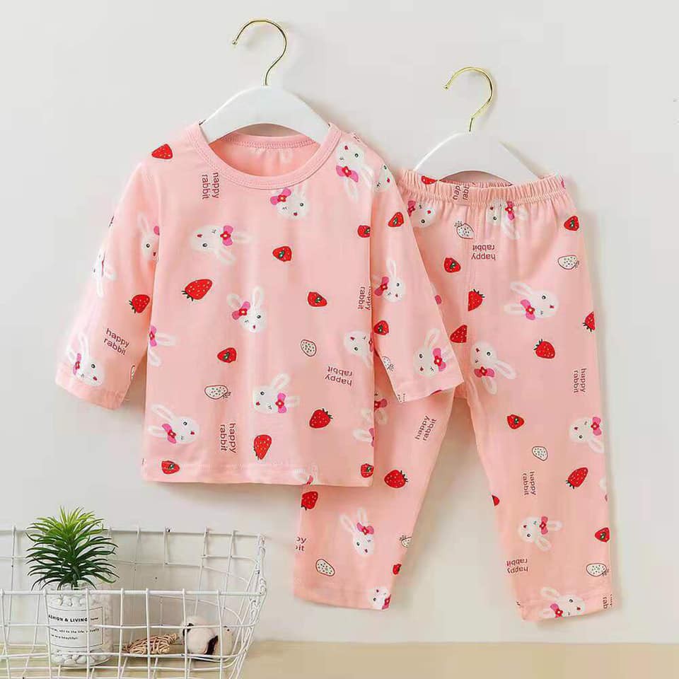 BỘ COTTON XUẤT HÀN DÀI TAY cho bé trai bé gái - bảng màu size trung