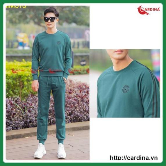 Đồ Bộ mặc nhà nam, bộ nỉ Nam Thu Đông CARDINA Cao Cấp Dáng Thể Thao, trẻ trung và năng động