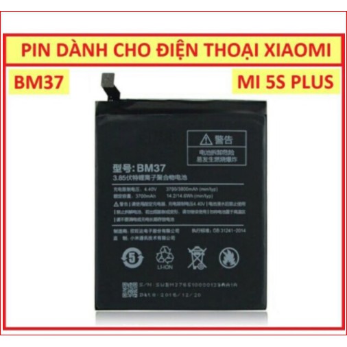 Pin xiaomi xịn Bm37/ mi5s plus - BH 6 thang