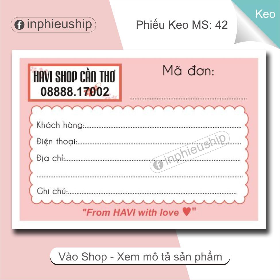 Phiếu giao hàng có keo MS42K