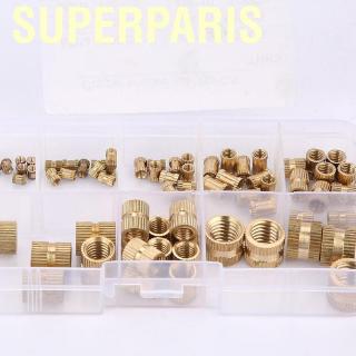 Bộ 70 đai ốc chèn M2-M10 hình ống trụ làm từ đồng thau chắc chắn