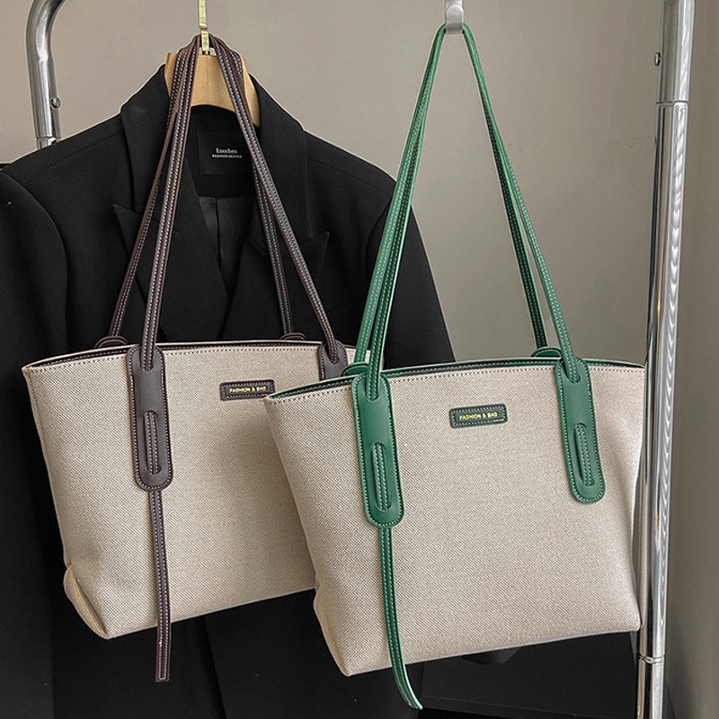 Túi tote Vải canvas Đeo Vai Phong Cách Phương Tây Thời Trang Cho Nữ