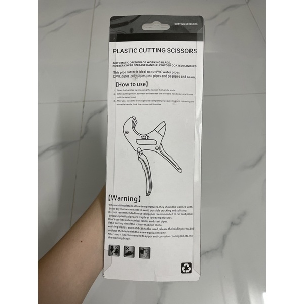 Kéo cắt ống nước ống nhiệt 42mm lưỡi thép SK5 tay đen siêu sắc
