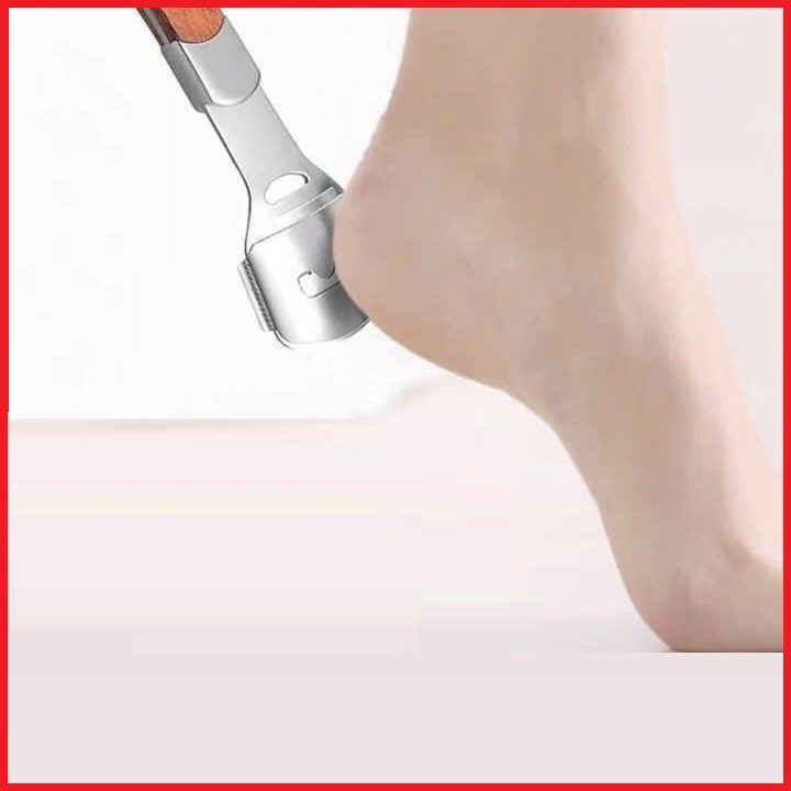 Dụng cụ mài, Cây chà gót chân inox 304 loại mới rất bén hiệu quả cho vùng da bị chai dày có thể thay mặt kèm 20 lưỡi
