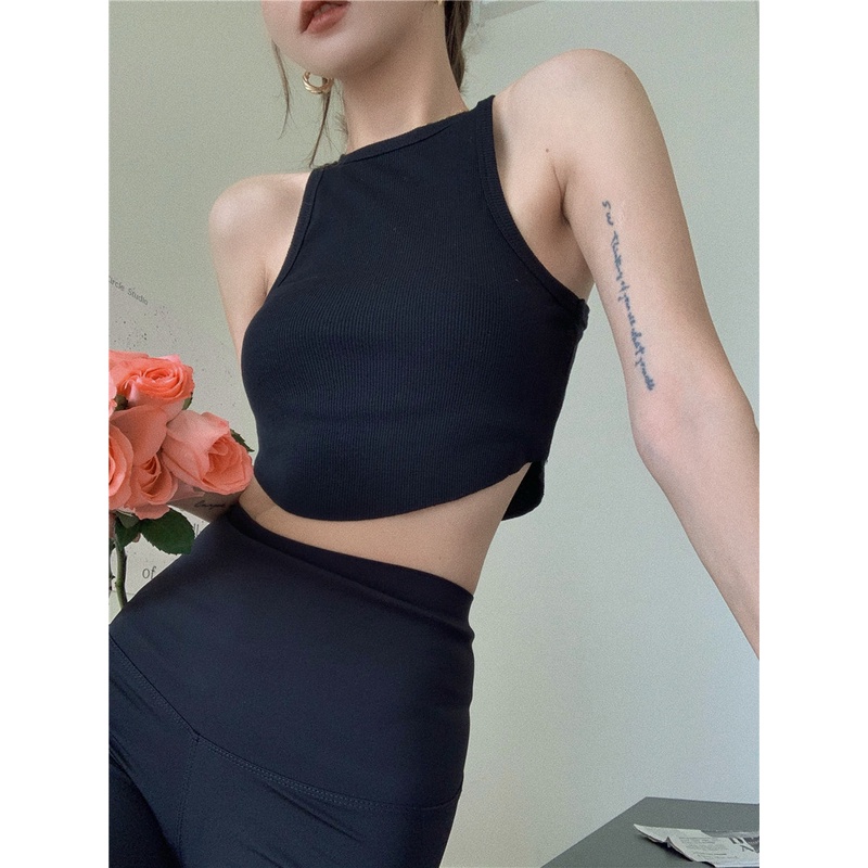 Porozi  Áo croptop sát nách  dáng ôm phong cách thời trang Hàn Quốc cho nữ