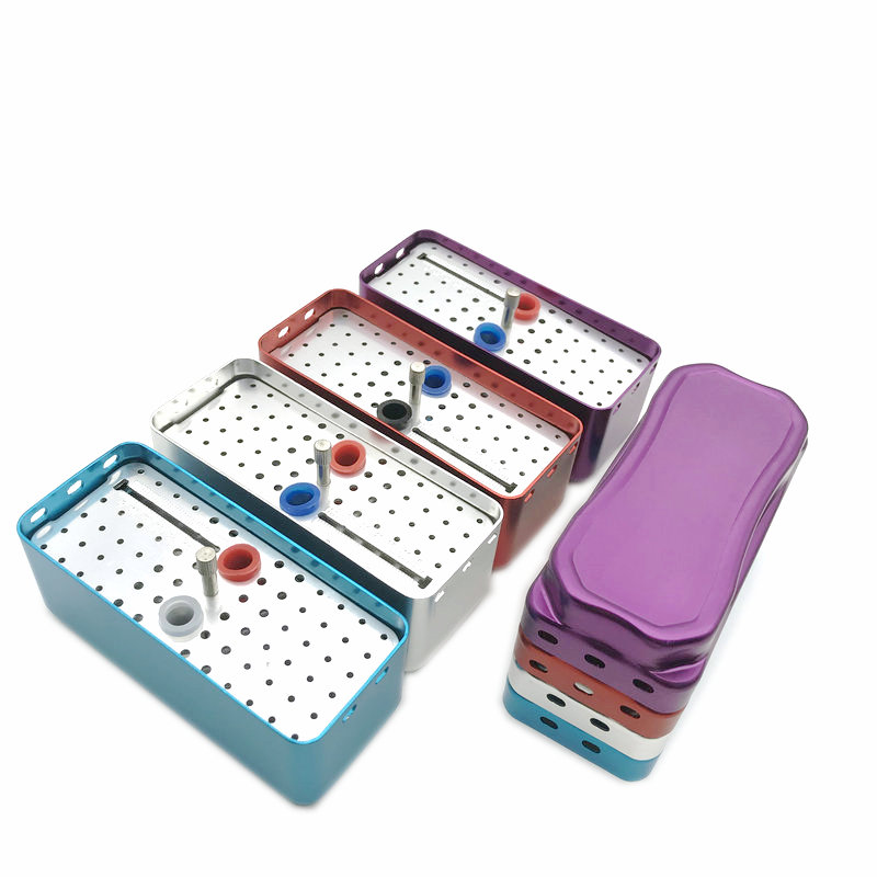 Hộp khử trùng nha khoa bằng nhôm 72 lỗ cho Burs