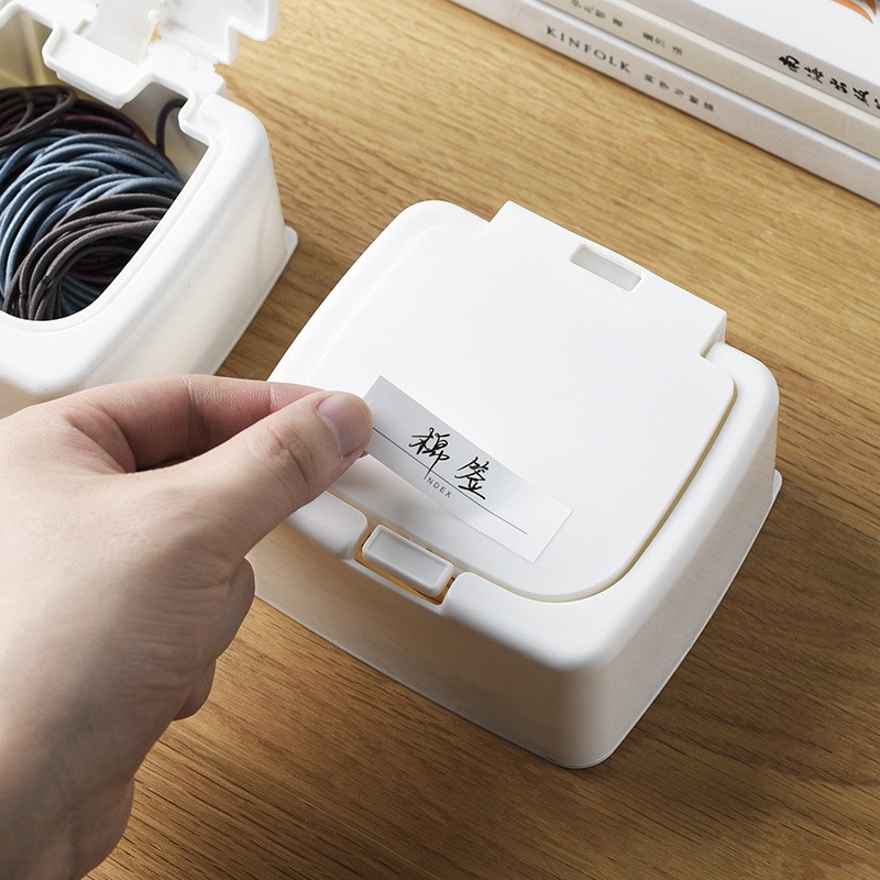 Hộp Nhựa Nhỏ Đựng Tăm Bông Chống Bụi Thiết Kế Tiện Dụng