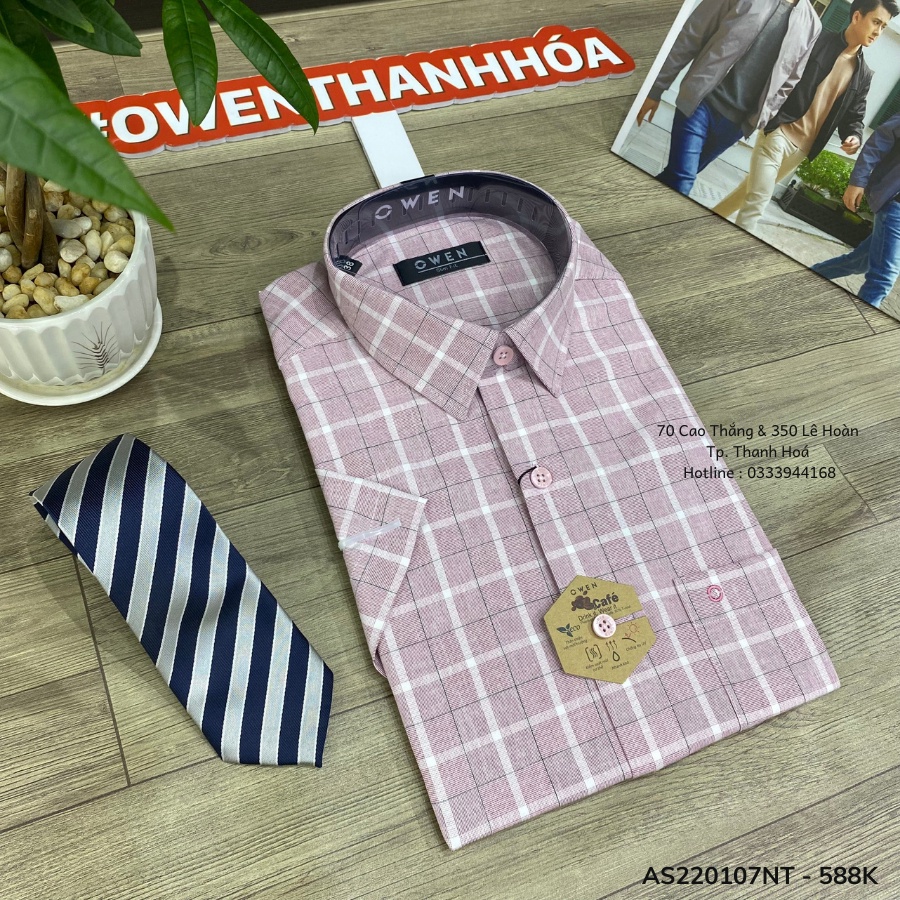 OWEN - Áo sơ mi ngắn tay Owen chính hãng - HÀNG MỚI VỀ -  AS220107NT