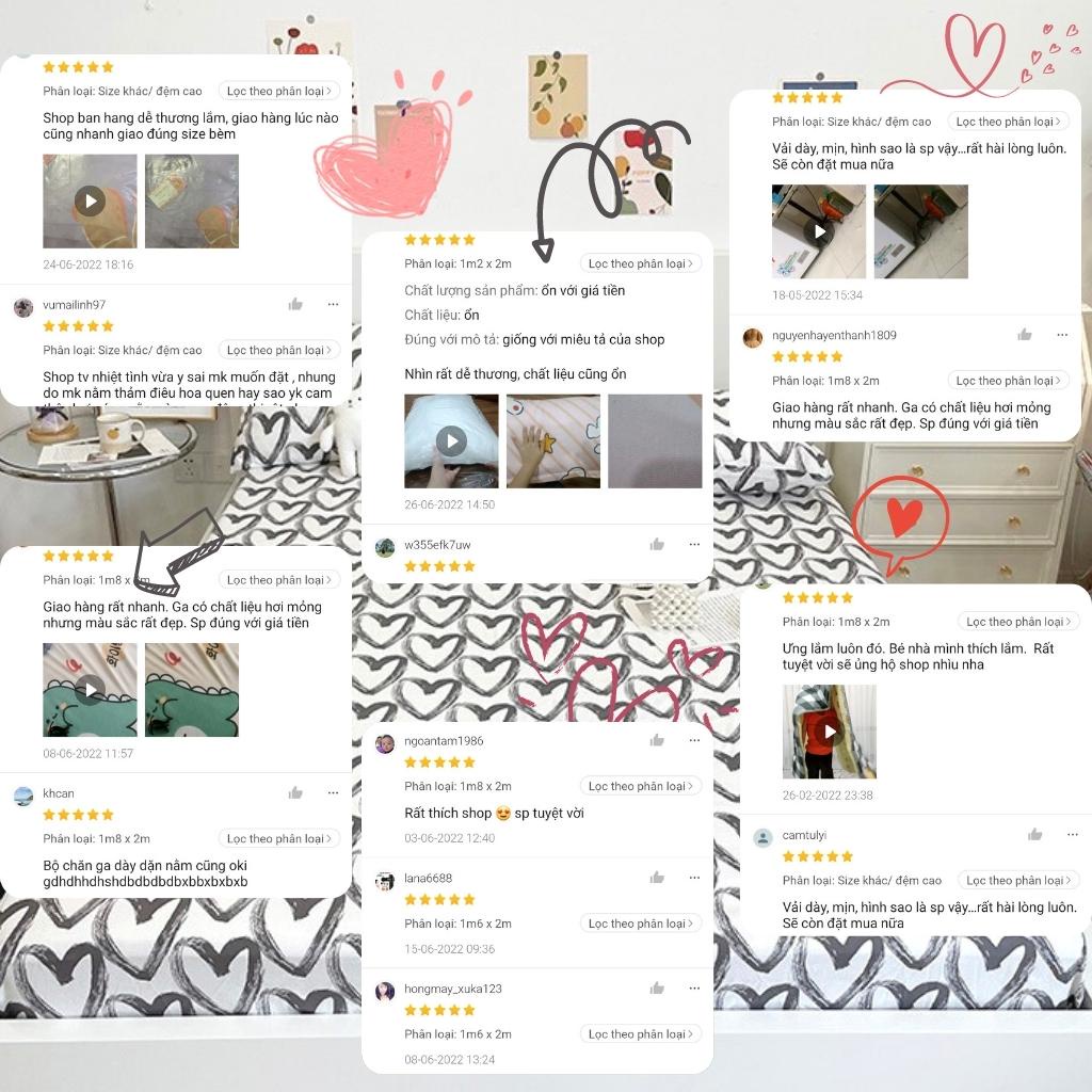 Bộ ga gối cotton 3F hồng, đỏ