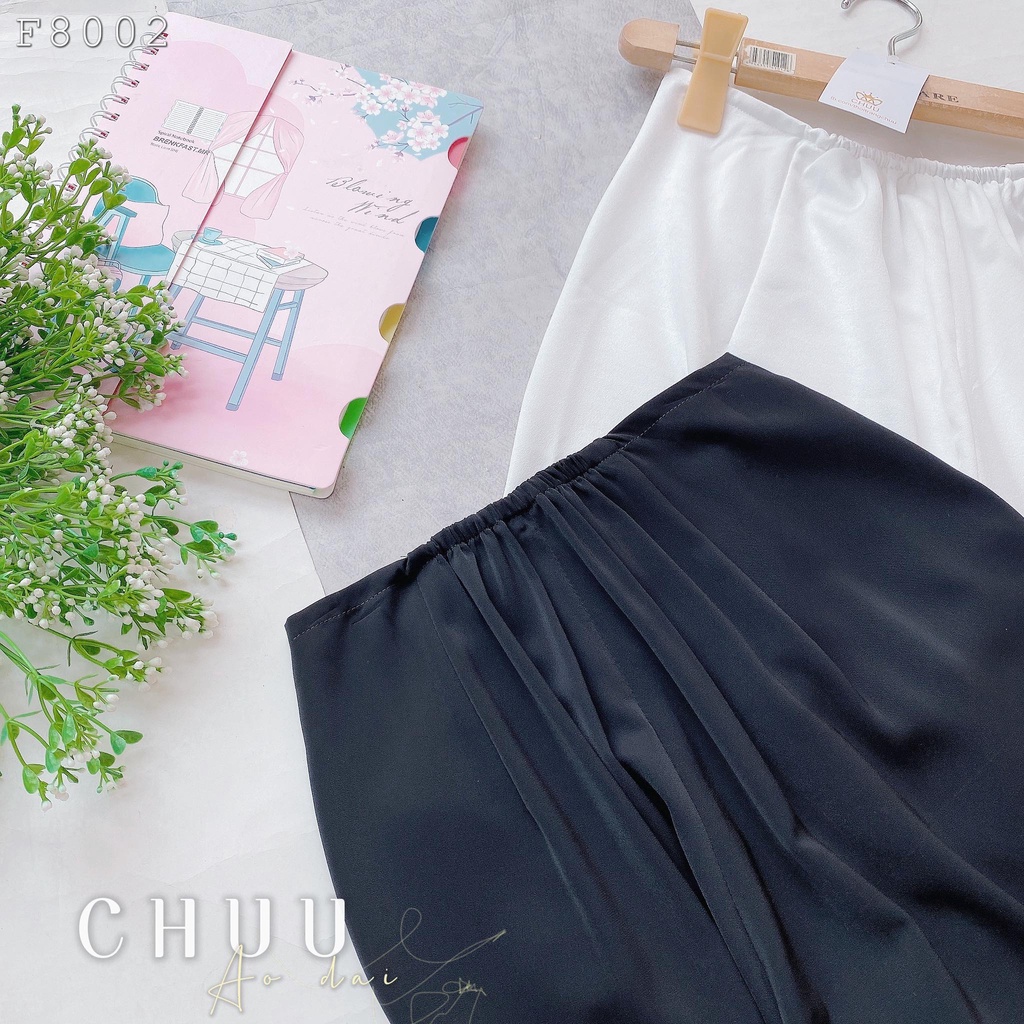 Quần lụa áo dài nữ lưng chun CHUU F8001