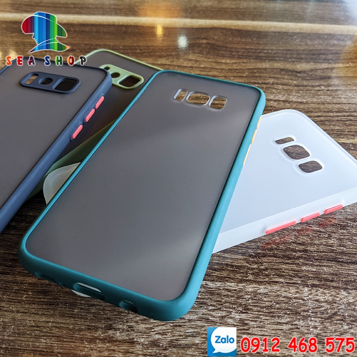 Ốp lưng Samsung S8 Plus SM-G955 viền nhựa dẻo chống sốc - Mặt lưng nhám