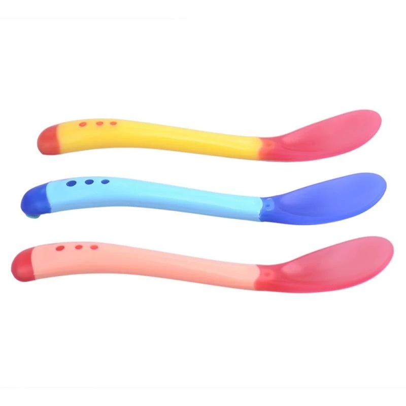 Muỗng Silicone Đổi Màu Giữ Nhiệt An Toàn Cho Bé- Thìa Cảm Ứng Nhiệt Độ