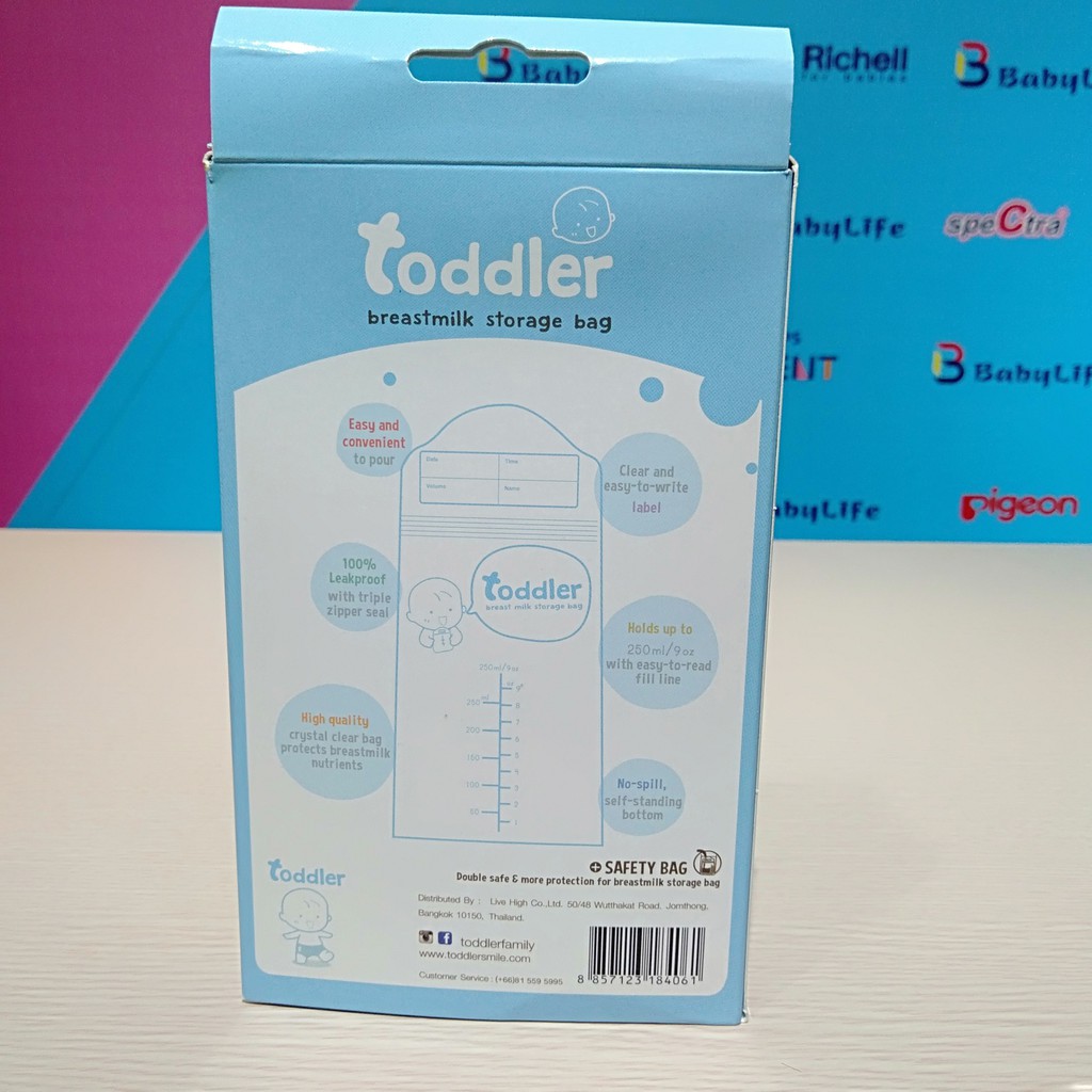 Túi trữ sữa Toddler 250ml hộp 49 túi