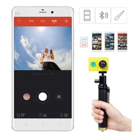 Go Pro Bobber Camera Hành Trình Xiaomi Yi 2 Cam + Ốc Vít
