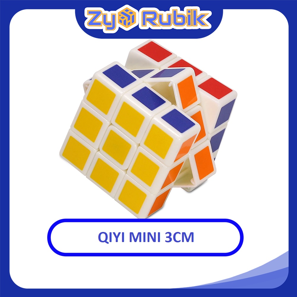 Rubik 3x3 QiYi mini 3cm Stickerless không viền - ZyO Rubik