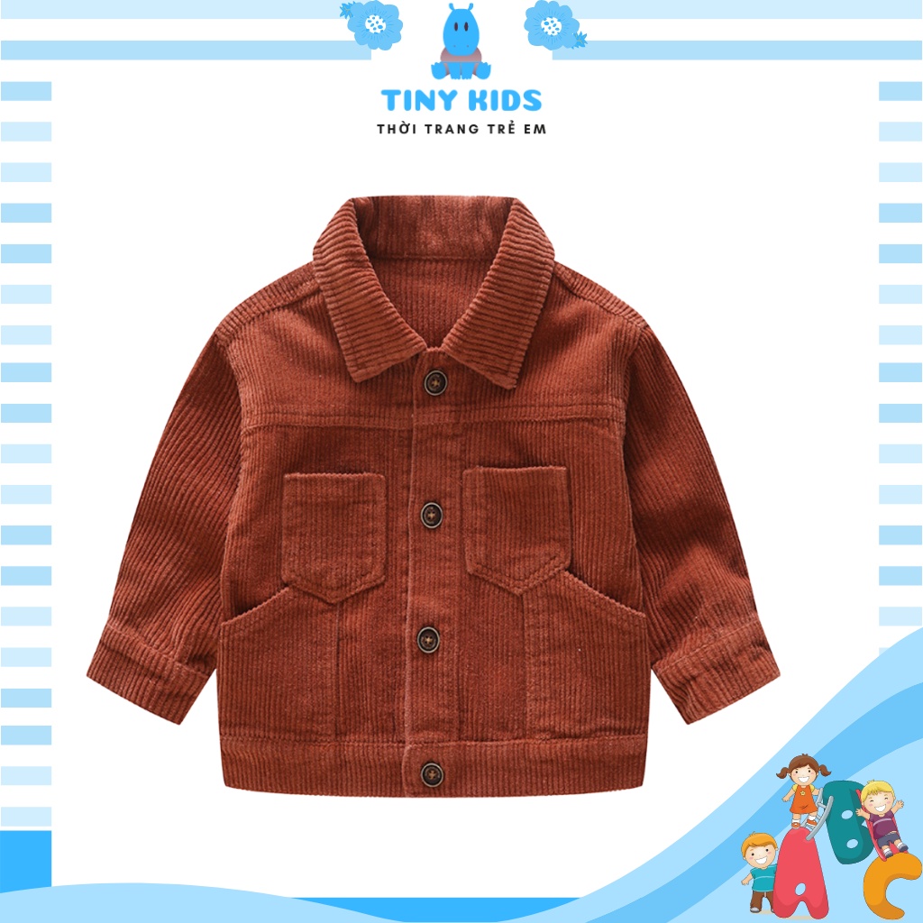 Áo dạ trẻ em, Áo khoác cho bé hàn quốc xuất xịn từ 6-27kgTiny Kids