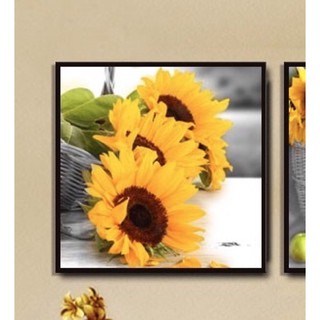 Tranh canvas sunflower 40x40 - kèm khung