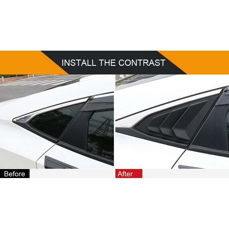 Khung Viền Cửa Sổ Xe Hơi Màu Đen Nhám Cho Honda Civic 2016-2019