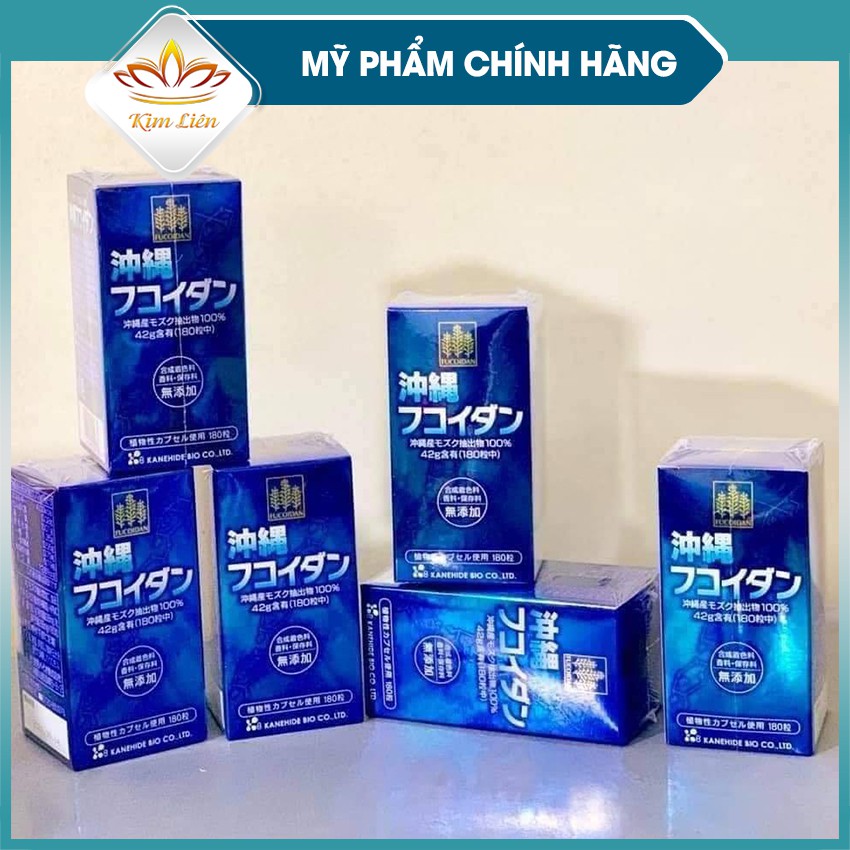 Viên tảo uống hỗ trợ ung thư Fucoidan Okinawa xanh 180 viên Nhật Bản