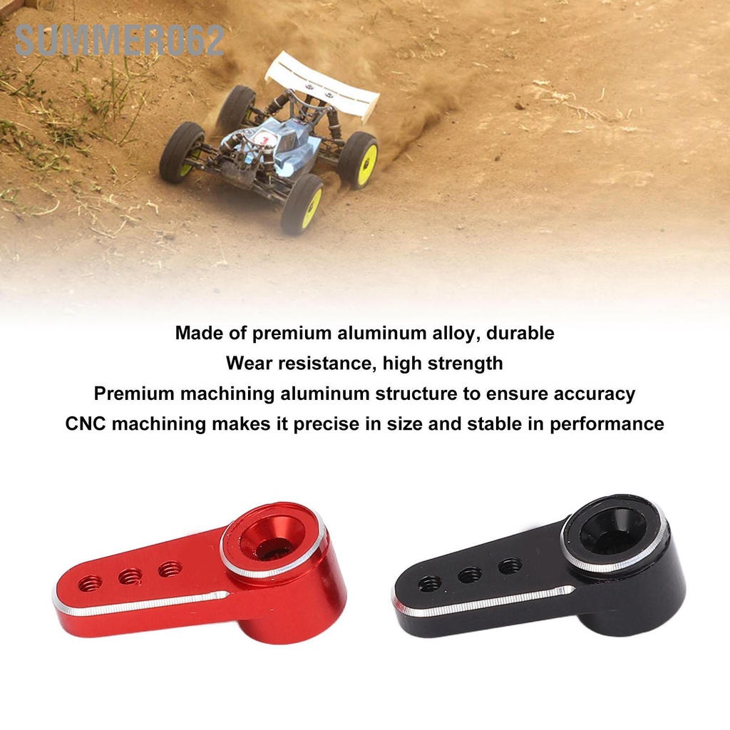 Xe Đua Kim Loại Lái Cánh Tay Đỏ + Đen Bộ 15T Thích Hợp Cho 1/24 Trục SCX24 RC xe Ô Tô 【summer062】