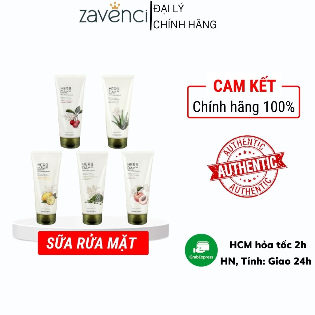 Sữa rửa mặt The Face Shop Herb Day 365 Hàn Quốc dành cho nam, nữ 170ml - ZAVENCI Official