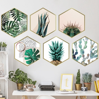 Decal dán tường Sticker dán tường in chất lượng cao có keo mặt sau mẫu hoa lá phong cách Vintage ZH58
